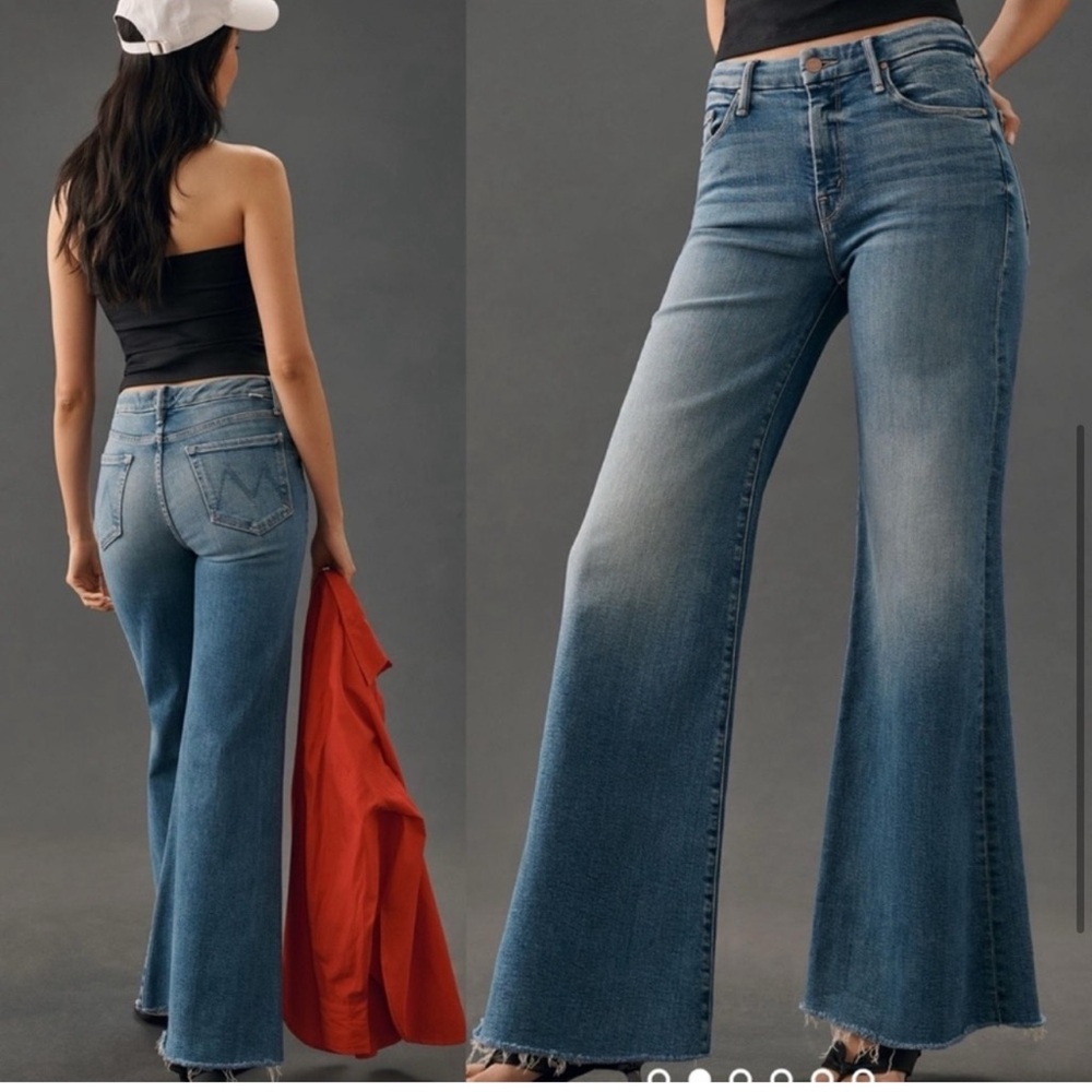 MOTHER The Roller Wide-Leg Jeans in Riding The Cliffside